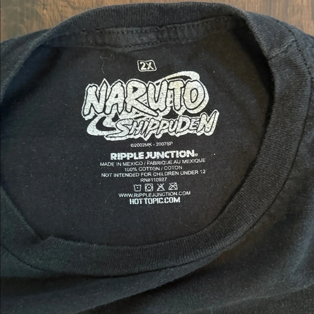 NARUTO SHIPPUDEN SIX PATHS SAGE MODE DOUBLE SIDED FIRE ICE GRAPHIC TEE - Picture 5 of 8